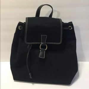 NWT Nine West Black Fabric Backpack Back Zipper